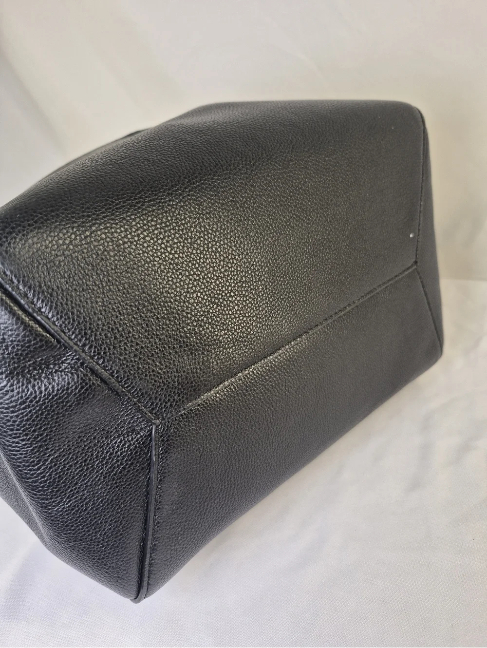 Pinko Black Leather Bucket Hobo Bag Purse Tote Chain Strap